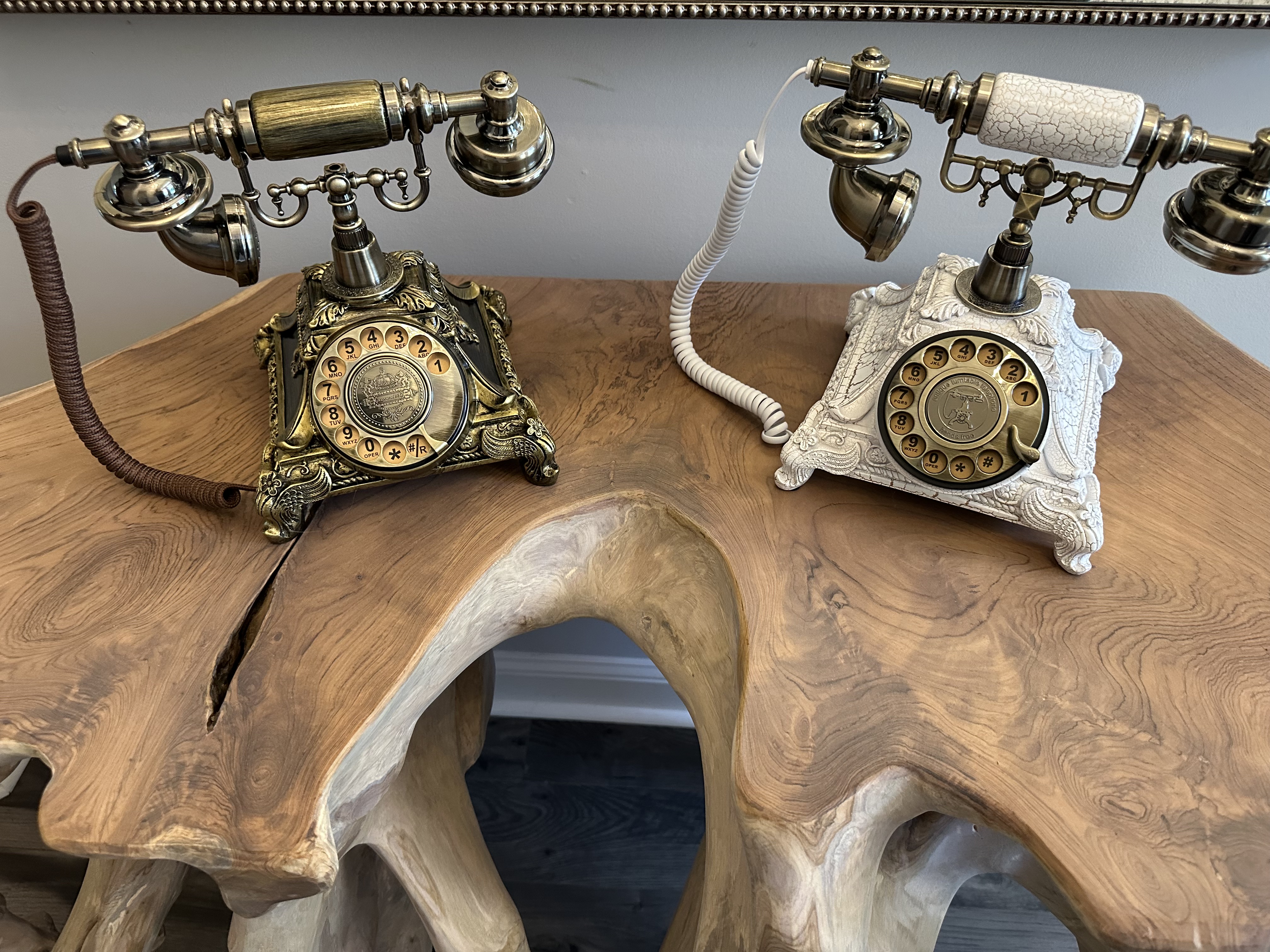 Vintage telephone audio guestbook at a Jacksonville wedding