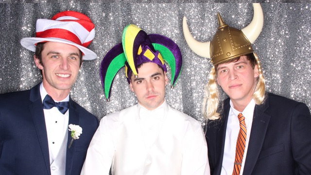 Students having fun at prom photobooth in Jacksonville